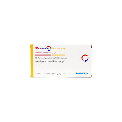 جلوكوفانس أقراص | علاج السكر من النوع الثاني | 1000/5 ملغ | 30 قرص